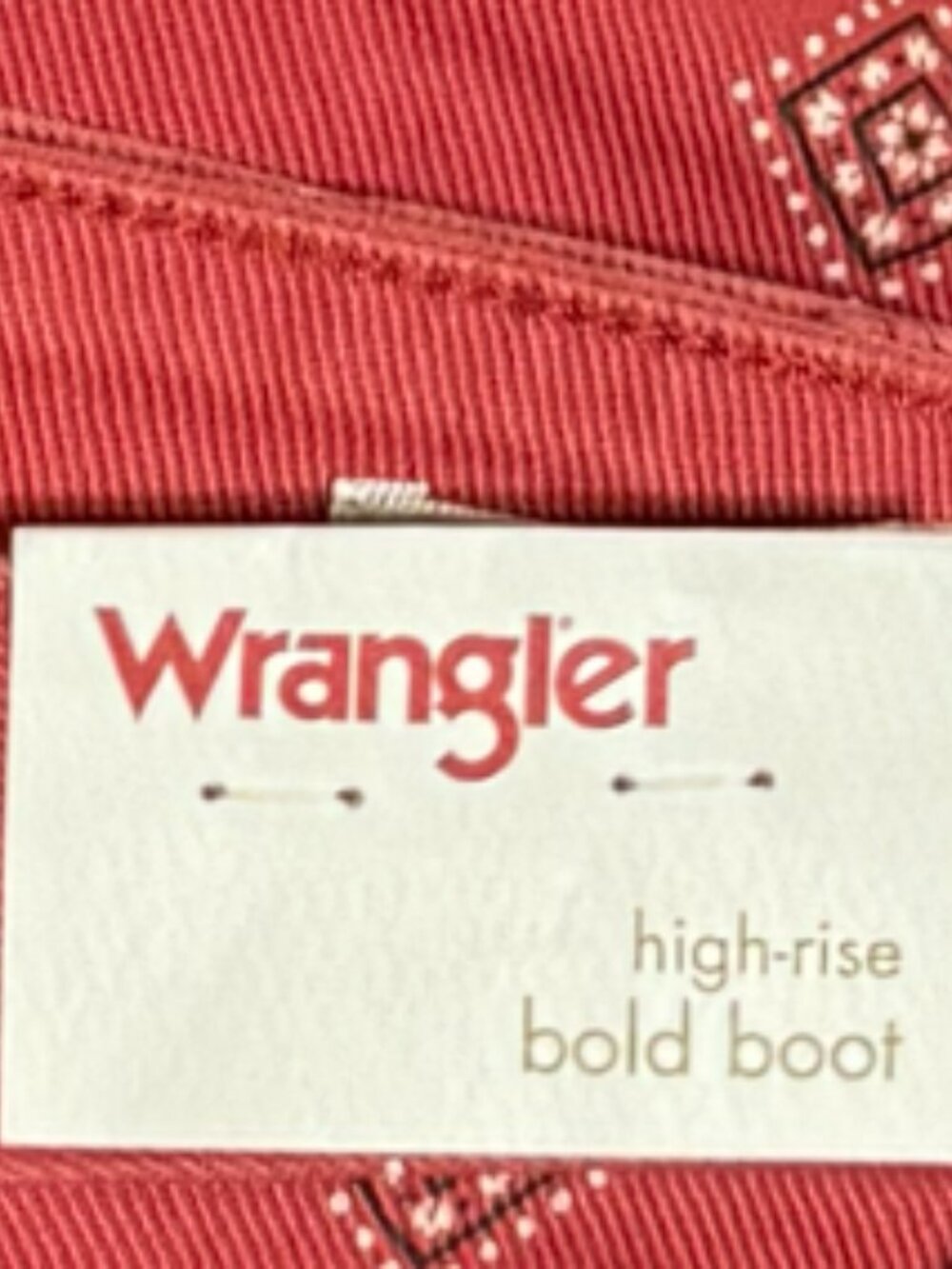 WRANGLER | High Rise Bold Boot Jeans | Diamond Bay Bandana | 8 x 32 - Picture 4 of 5